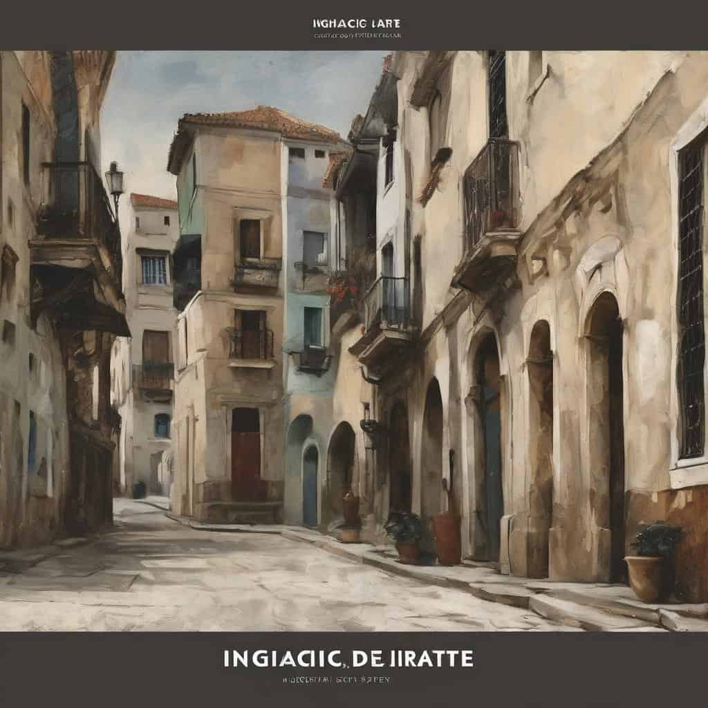 Παραδοσιακά κτήρια και γκαζόν σε μια ήσυχη γραφική γειτονιά, εμπνευσμένο έργο τέχνης για την ψυχή και τη δημιουργικότητα.